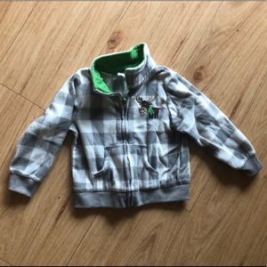 Toddler jacket moose plaid lumberjack fleece